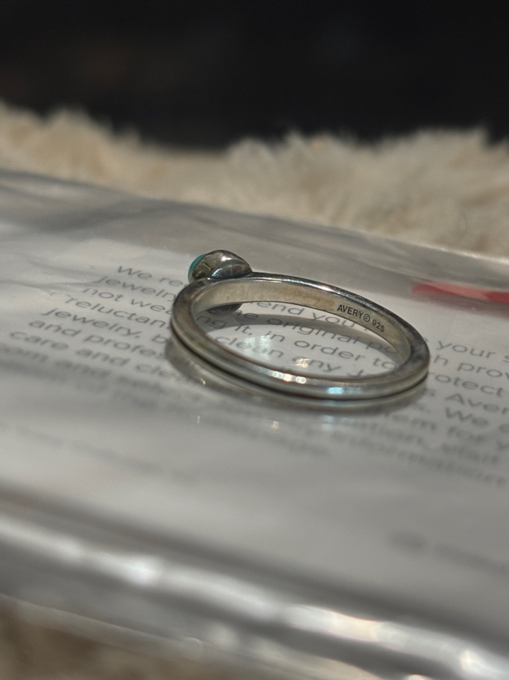 James Avery Sterling Silver Ring with Turquoise Cabochon - Picture 2 of 3